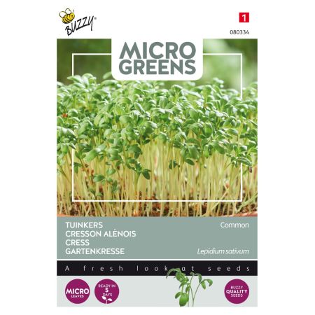 Buzzy Microgreens, Gartenkresse Einfache - Buzzy Microgreens, Tuinkers