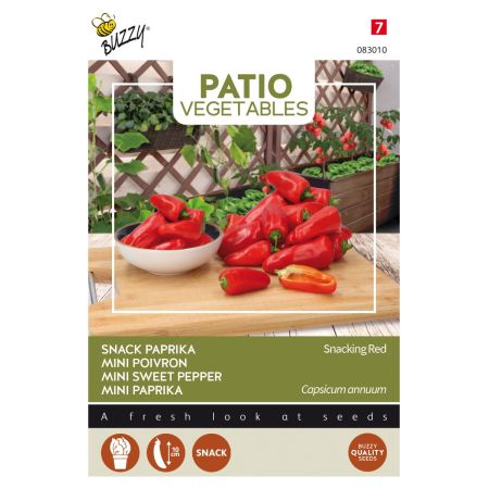 Buzzy Patio Veggies, Mini Paprika Snacking Red - Buzzy Patio Veggies, Paprika Snacking Red
