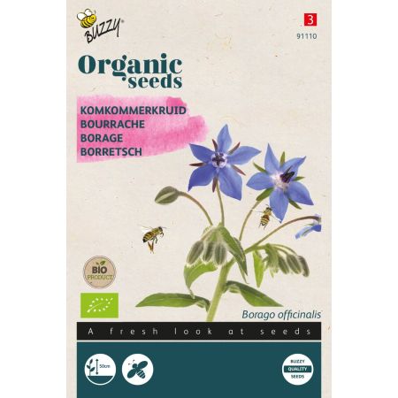 Buzzy Organic Borretsch (Borage of Bernagie) (BIO) - Buzzy Organic Komkommerkruid (BIO)