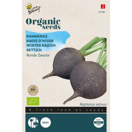 Buzzy Organic Schwarzer Winter-Rettich (BIO) - Buzzy Organic Rammenas Ronde Zwarte (BIO)