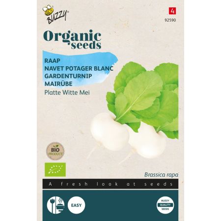 Buzzy Organic Mairübe Platte Witte Mei Holländische Weiße (BIO) - Buzzy Organic Raap Platte Witte Mei (BIO)