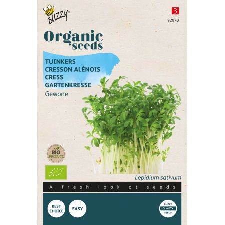 Buzzy Organic Gartenkresse Einfache - Bio Samen
