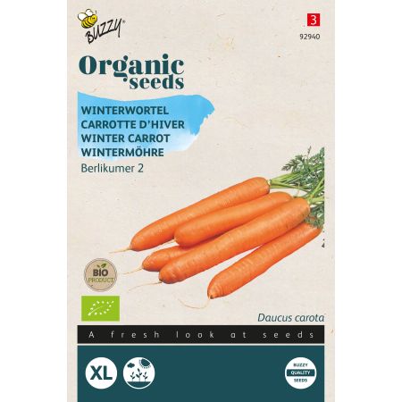 Buzzy Organic Wintermöhre Lange rote stumpfe ohne Herz 2 - Bio Samen