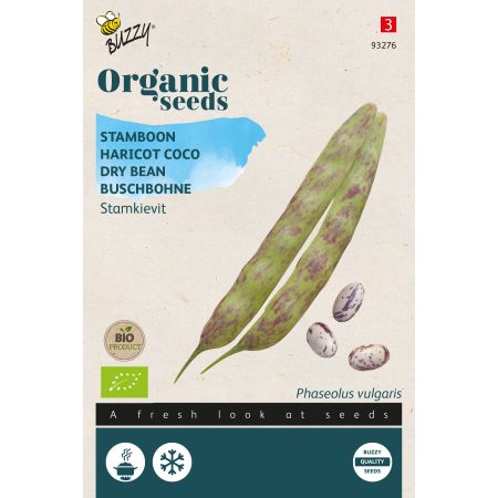 Buzzy Organic Buschbohne Stamkievit Borlotto - Bio Samen