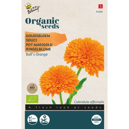 Buzzy Organic Ringelblume Ball's Orange - Bio Samen