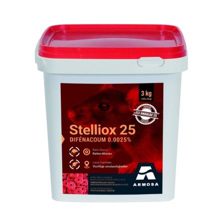 Stelliox 25: Block Rattengift für den Außenbereich 3 kg - Kostenlose Lieferung