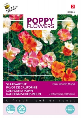 Buzzy Poppy Flowers, Eschscholtzia Californica