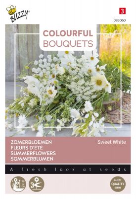 Buzzy Colourful Bouquets, Sweet White
